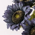 thumbnail image 2 of Zukuco 6PCS Vintage Sunflowers Artificial Flowers Long Stem Silk Fake Large Sunflowers Bouquet Arrangement for Vase Wedding Table Home Porch Indoor Outdoor Cemetery Decorations (Blue), 2 of 7
