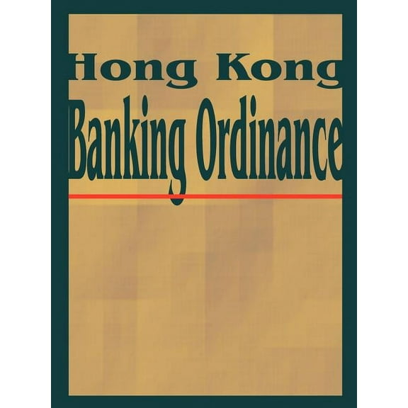 Hong Kong Banking Ordinance (Paperback)