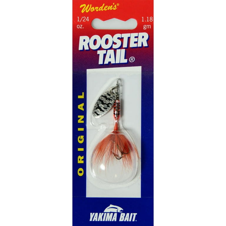 Yakima Bait Company Worden's Rooster Tail Original Metallic Flame Tiger Tail Fishing Lure - 1/24 oz
