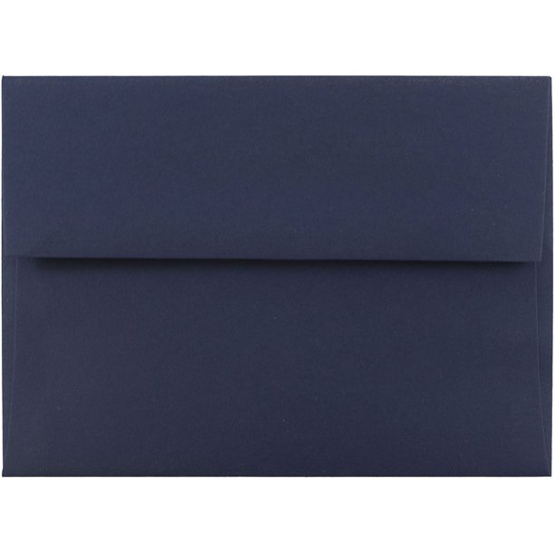 JAM A6 Envelopes, 4 3/4 x 6 1/2, Navy Blue, 50/Pack