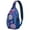Ethnic Artisti, variant on Dog Paw Print Sling Backpack for Women Men, Cute Puppy Pattern Crossbody Bag with Bone and Tail Design, Travel Hiking Daypack