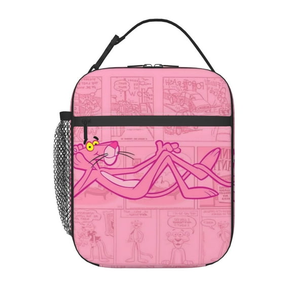 Pink Panther Reusable Lunch Bag School Portable Cooler Bag Insulated Lunch Box For Beach Picnic Travel