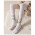 thumbnail image 3 of Womens Over Knee High Fuzzy Socks Soft Warm Thigh High Striped Stockings Cozy Slipper Fleece Winter Long Socks, 3 of 4