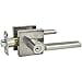 thumbnail image 3 of Nuk3y Hulk Series Lever Door Handle Slim Square Modern Contemporary Lever Set (Entry, Satin Nickel), 3 of 4