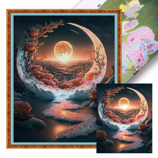 Kit Punto Cruz Con Hilo Algodón Ecológico Bordado 14CT 40x50cm