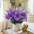 thumbnail image 4 of Travelwnat 5Packs Artificial Flowers Bouquets Wisteria Hyacinth Fake Flowers Bulk UV Resistant for Vase Home Decor Garden Fence Restaurant Hotel Party, 4 of 7