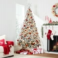 thumbnail image 3 of Best Choice Products 9ft Pre-Lit Holiday Christmas Pine Tree w/ Snow Flocked Branches, 900 Warm White Lights, 3 of 9
