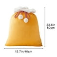 thumbnail image 7 of CYBIBO Christmas Gift Bags, Velvet Gift Storage Bags for Holiday Decorations, Bulk Large Gift Bags with Cute Fluffy Ball Drawstring, Yellow, 7 of 7