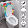 thumbnail image 3 of HELLHERO Colorful Wavy Lines Toilet Covers Set Soft Bathroom Seat Covers & Set of 2 for Bathroom Accessories Elastic Installation Adjustable, 3 of 8