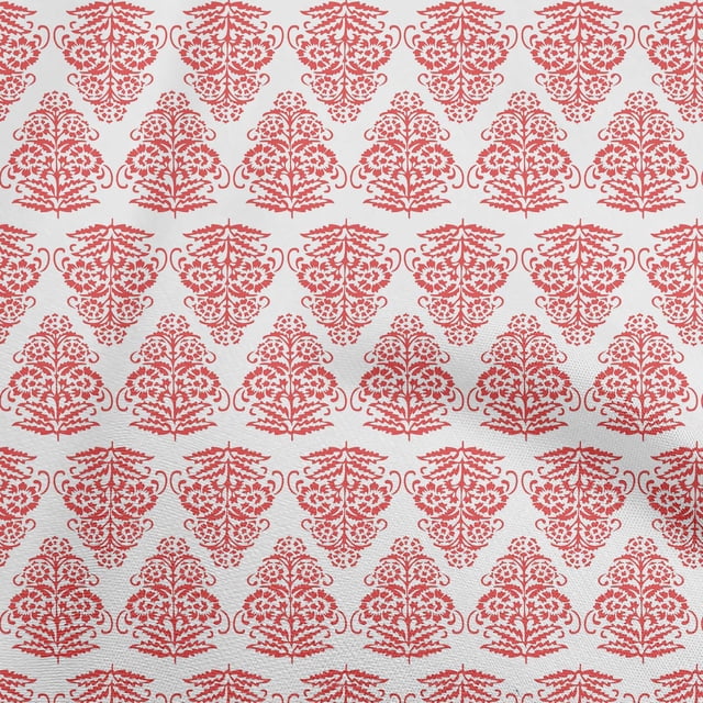oneOone Georgette Viscose White Fabric Block Sewing Material Print Fabric By The Yard 42 Inch Wide-AW