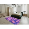 thumbnail image 5 of Ahgly Company Machine Washable Indoor Rectangle Transitional Purple Area Rugs, 5' x 8', 5 of 7