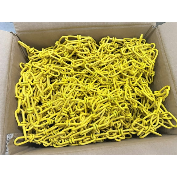 2/0 Double Loop Chain 200 FT, Powder Coated Steel Chain for Swing, Playground Equipment, Gates, Porch Swing Set, Pet Tie-Outs, and Home Improvement, 255lbs Capacity,
