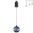 thumbnail image 1 of FSLiving 7W Adjustable Levitate Track Pendnat Light J-Type Retractable Lift Track Pendnat Light with Minimalist Modern Aluminum Globe Shade Indoor Island Light Adjustable Wire Lamp,Blue - 1 Pack, 1 of 7