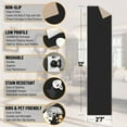 thumbnail image 4 of Ottomanson Solid Aisle Runner Rug 2'7" x 12' - Non Slip Low Pile Carpet, Black, 4 of 15