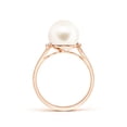 thumbnail image 2 of Angara Freshwater Cultured Pearl and Diamond Bypass Ring in 14K Rose Gold for Women | June Birthstone Jewelry for Her, 2 of 7