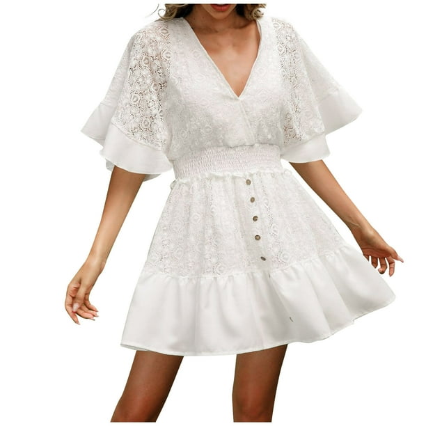 Lace hollow flared sleeves evening dress top