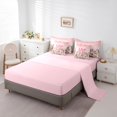thumbnail image 5 of Manfei Bow Alphabet 7-Piece Bedding Comforter Set,Floral Rose King Bedding Sets,Sparkling Sequin Ultra Soft Bed Sheets,Luxury Girls Bedroom Decor,Reversible, 5 of 8