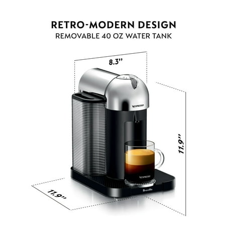 Nespresso - Vertuo Chrome by Breville with Aeroccino3 - Chrome