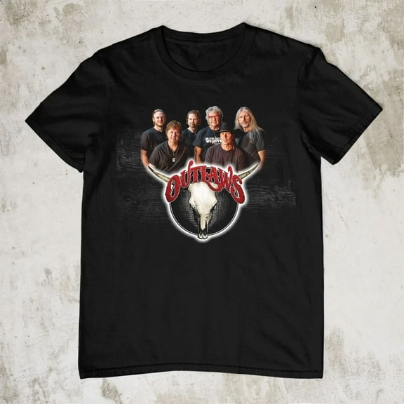 The Outlaws Band Member Concert Short Sleeve Black All Size Shirt QQ1039