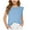 Z1-Light Blue-kids summer tops, variant on MKOSPLRT Girls Short Sleeve T Shirts Kids Summer Tops Sleeveless Crew Neck Lounge Tees Solid Color Comfy Tanks Loose Fit Tshirts 5-13Y