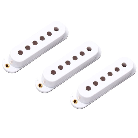 3pcs Single Pickup Covers For Electric Guitar, 48/50/52mm Pole Spacing White
