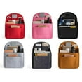 thumbnail image 6 of Cosmetic Bags Divider Shoulder Bag Makeup Organizer Backpack Insert Small Bag Interior Travel Bag Portable Felt Insert Pocket KHAKI L, 6 of 7