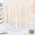 thumbnail image 4 of Fufafayo under $5 Necklace Organizer, Clear Acrylic Necklace Holder Stand, Jewelry Organizer Display Hanger Rack with Bilateral Hooks for Necklaces Pendant Bracelets Ring, 4 of 7