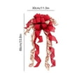thumbnail image 3 of Luoshdecor Extra Large Christmas Bows,Decorative Winter Xmas Tree Toppers Bow with Streamer for Front Door Indoor Wall Decoration Supplies Ornament 34x11in, 3 of 6