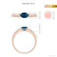 thumbnail image 6 of ANGARA Natural London Blue Topaz Ring with Diamond Accents in 14K Rose Gold for Women (Size-7x5mm) | November Birthstone, Anniversary, Jewelry Gift for Women | Natural London Blue Topaz Ring, 6 of 11