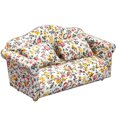 thumbnail image 2 of Mini Furniture Model Floral Sofa Adornment Doll House Micro Landscape Sofa, 2 of 3