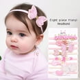 thumbnail image 2 of 4/8 piece set of baby elastic nylon headband, cute flower and bow headband for newborns, soft hair accessories for girls and infants., 2 of 14