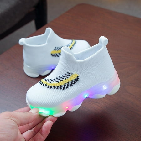 

〖Roliyen〗Girls Sneakers Shoes Bling Sneakers Girls Light Baby Luminous Sport Boys Led Kids Children Baby Shoes
