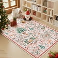 thumbnail image 4 of Wonnitar Christmas Pink 3x5 Rug, Washable Soft Bedroom Area Rug, Non Slip Xmas Tree Nursery Throw Rug, Ultra Thin Indoor Floor Carpet for Girls Room Dorm Holiday Decor, Pink, 4 of 11