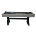 thumbnail image 5 of 84" Pool Table with Billiard Balls, Cues, Pool Cue Chalk, Cleaning Brush, X-Legs, Rustic Grey,84.1"L x 46.5"W x 32"H, 5 of 18