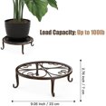 thumbnail image 2 of Soporte para macetas, [paquete de 3] Soporte para plantas de hierro resistente a la corrosión y duradero, soporte redondo para plantas de jardín para decoración de plantas de interior y exterior - Cho Afortunado Sencillez, 2 of 5