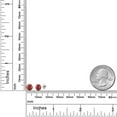 thumbnail image 3 of Gem Stone King 18K White Gold Martini Setting Stud Earrings for Women Men Round Red Moissanite (2.00 Cttw), 3 of 5