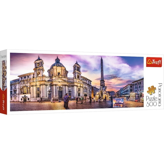 Trefl 500 Piece Panorama Jigsaw Puzzle, Piazza Navona, Rome, Italy