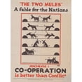 thumbnail image 2 of Anonymous 14x18 Gold Ornate Wood Frame and Double Matted Museum Art Print Titled - The Two Mules: a Fable for the Nation (1920), 2 of 4