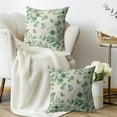 thumbnail image 3 of Spring Pillow Covers 18x18 Set of 2 Sage Green Watercolor Eucalyptus Leaf Butterfly Decorative Throw Pillow Cases Outdoor Summer Farmhouse Decor for Sofa Couch Bed, 3 of 6