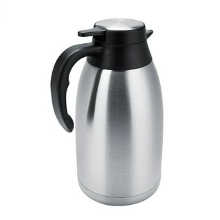 Simpli-Magic 79434 Airpot Coffee Dispenser with Easy Push Button, Stainless Steel, Double-Wall Vacuum Insulated Thermos