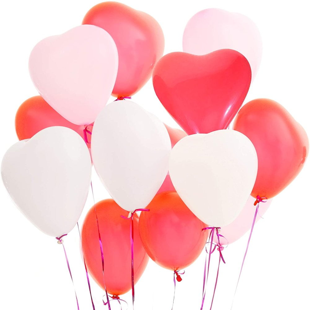 50 X 12 inch Printed Hearts Latex Balloons Valentine's Day 