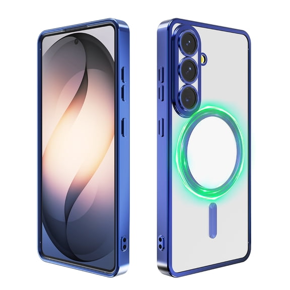Vena For Samsung Galaxy S26 Case Magsafe, Magnetic Shockproof Protective Phone Case, Electroplated Clear Back Cover, Support Wireless Charging, Blue