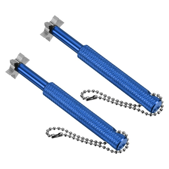 Uxcell Golf Club Groove Sharpener 6 Heads Club Cleaning for Golf Irons Wedges, Blue 2 Pack