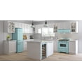 thumbnail image 2 of Unique Classic Retro 7 CU. FT. Electric Bottom Freezer Refrigerator with Wine Rack in Ocean Mist Turquoise, 2 of 12