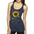 thumbnail image 1 of You Are My Sunshine Skull And Sunflower Inspirational/Christian Tri-Blend Racerback Tank Top, Vintage Navy, Small, 1 of 3