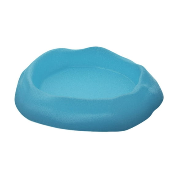 Plato de agua para reptiles, terrario, cuenco esquinero poco profundo, comedero, bandeja para beber, para cangrejos ermitaños, escorpiones, tortugas y Azul