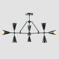 thumbnail image 2 of 9 Arm Brass Sputnik Triangular Chandelier Light Fixture Mid Century Style Sputnik Pendant Ceiling Light, 2 of 7
