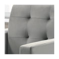 thumbnail image 3 of Hale Light Gray Velvet Accent Armchair with Tufting, 3 of 4