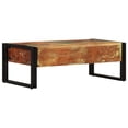 thumbnail image 4 of vidaXL Coffee Table with 3 Drawers Solid Reclaimed Wood 100x50x35 cm, 4 of 5