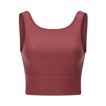 

SUANMAY Women s Reversible Yoga Vest High Strength Shockproof Outdoor Sports Underwear Red 8